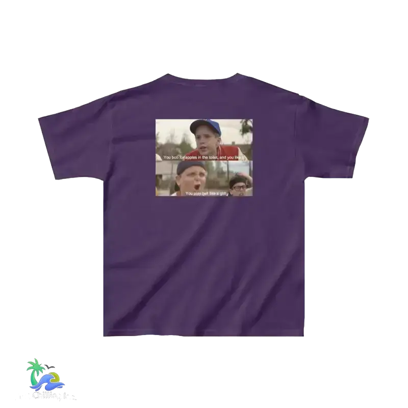 You play ball like a girl - The sandlot tee - XS / Purple - Kids clothes