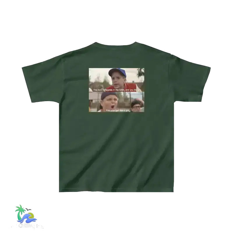 You play ball like a girl - The sandlot tee - XS / Forest Green - Kids clothes