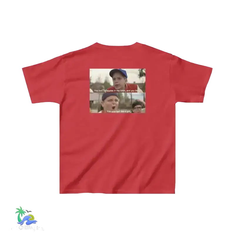 You play ball like a girl - The sandlot tee - XS / Red - Kids clothes