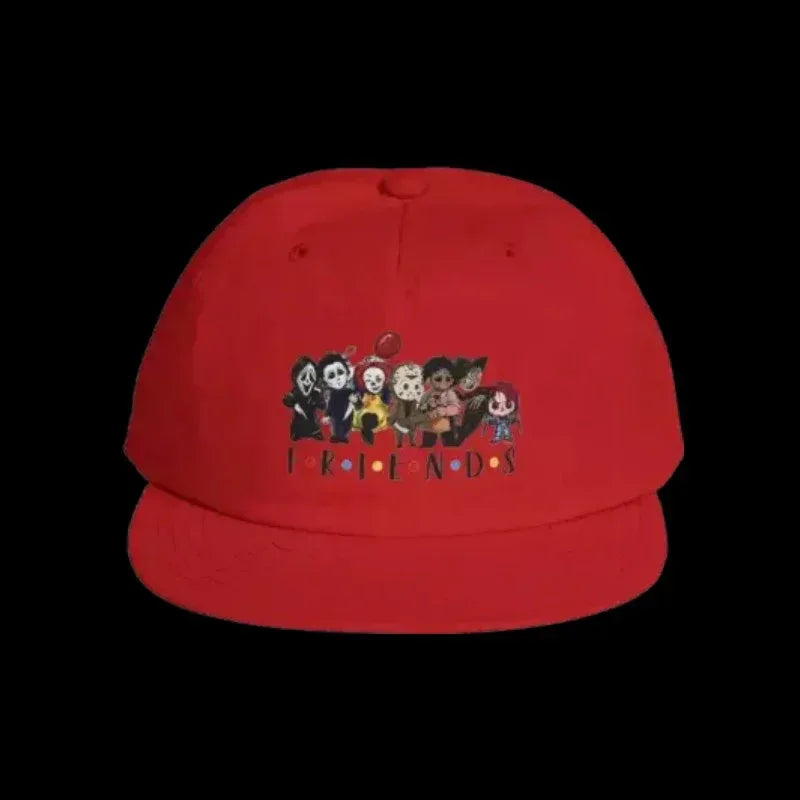 Surf Cap Snapback – Friends Theme Horror Character Baseball Cap, Quick Dry - Just Chilling Inc.