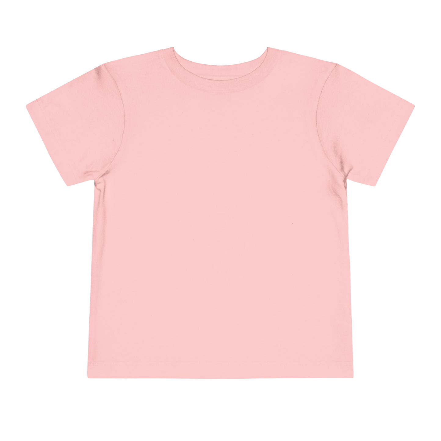 A simple, plain pink t-shirt against a black background.