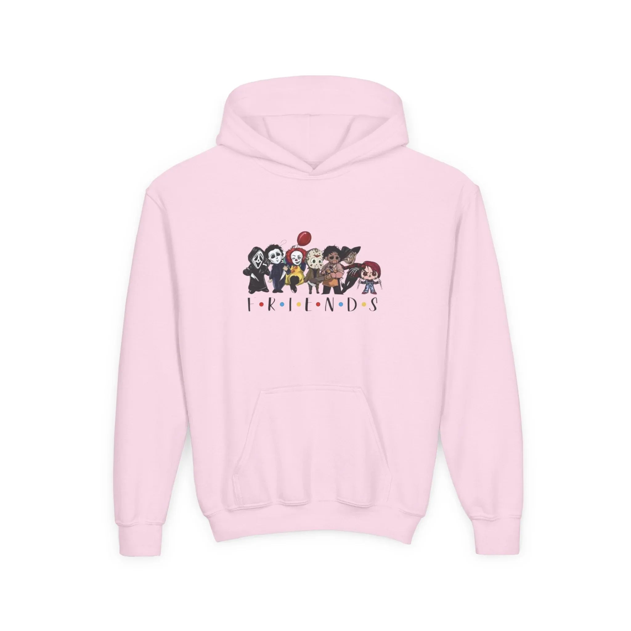 Youth Hooded Sweatshirt - Soft Cotton Polyester Hoodie with Kangaroo Pocket - Just Chilling Inc.