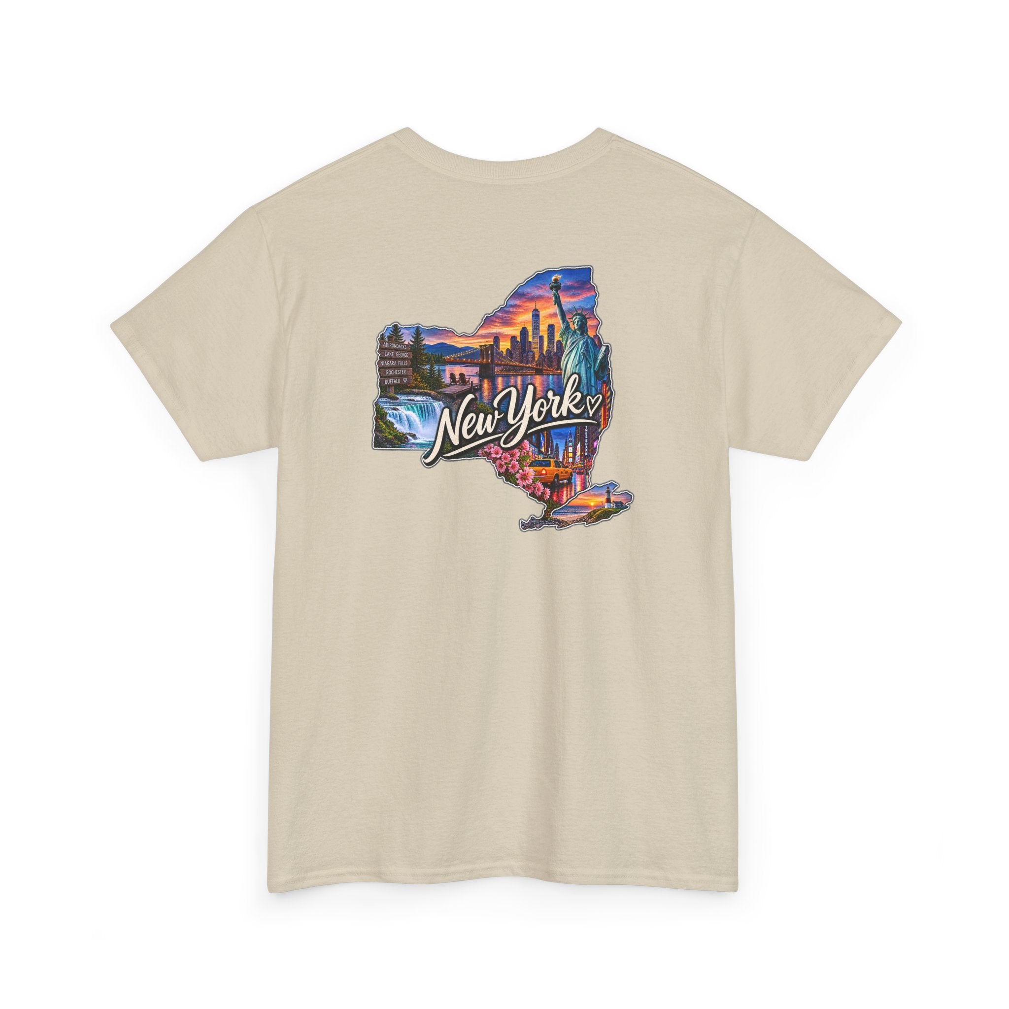 New York State Graphic Tee — Vintage Scenic Map Design