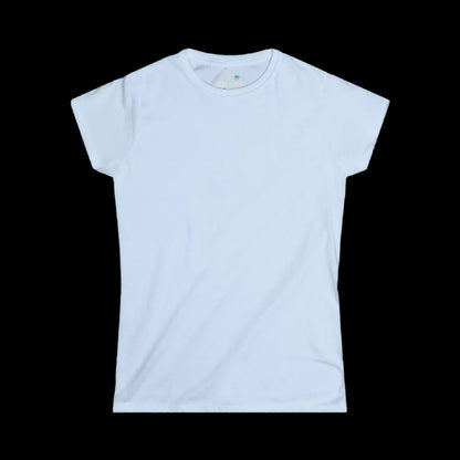 A plain white t-shirt against a black background.