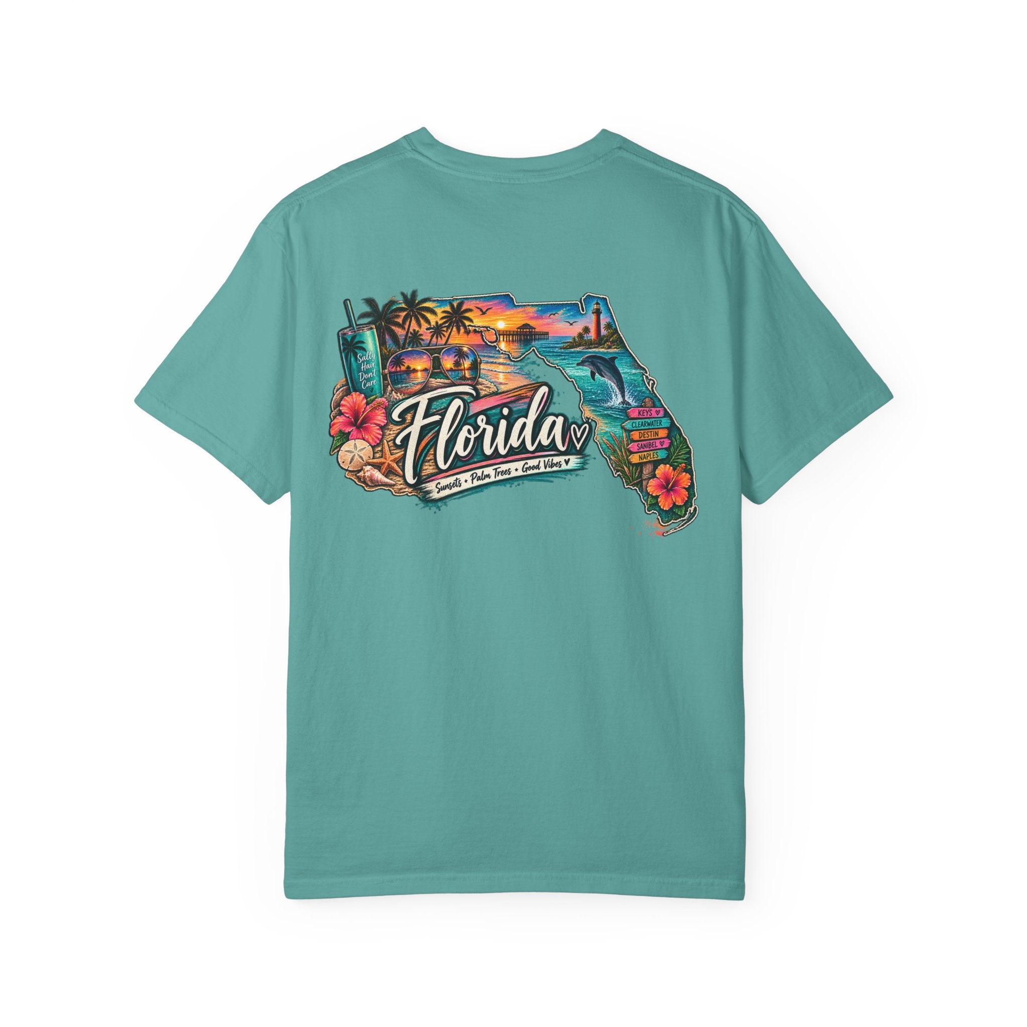 Florida Vintage Map T‑Shirt — Retro Beach State Graphic Tee