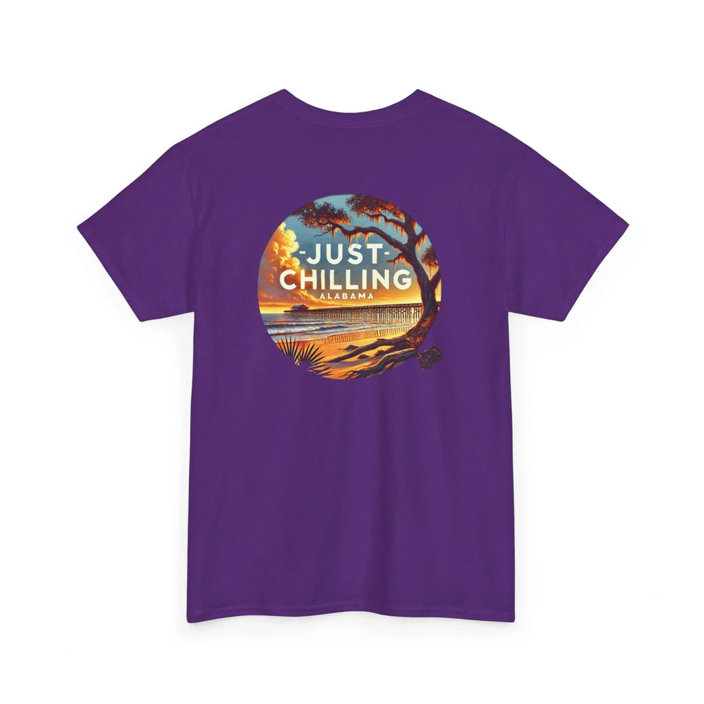 Garment Dyed Tee – Unisex Cotton Shirt With Alabama Outdoors Design - Just Chilling Inc.