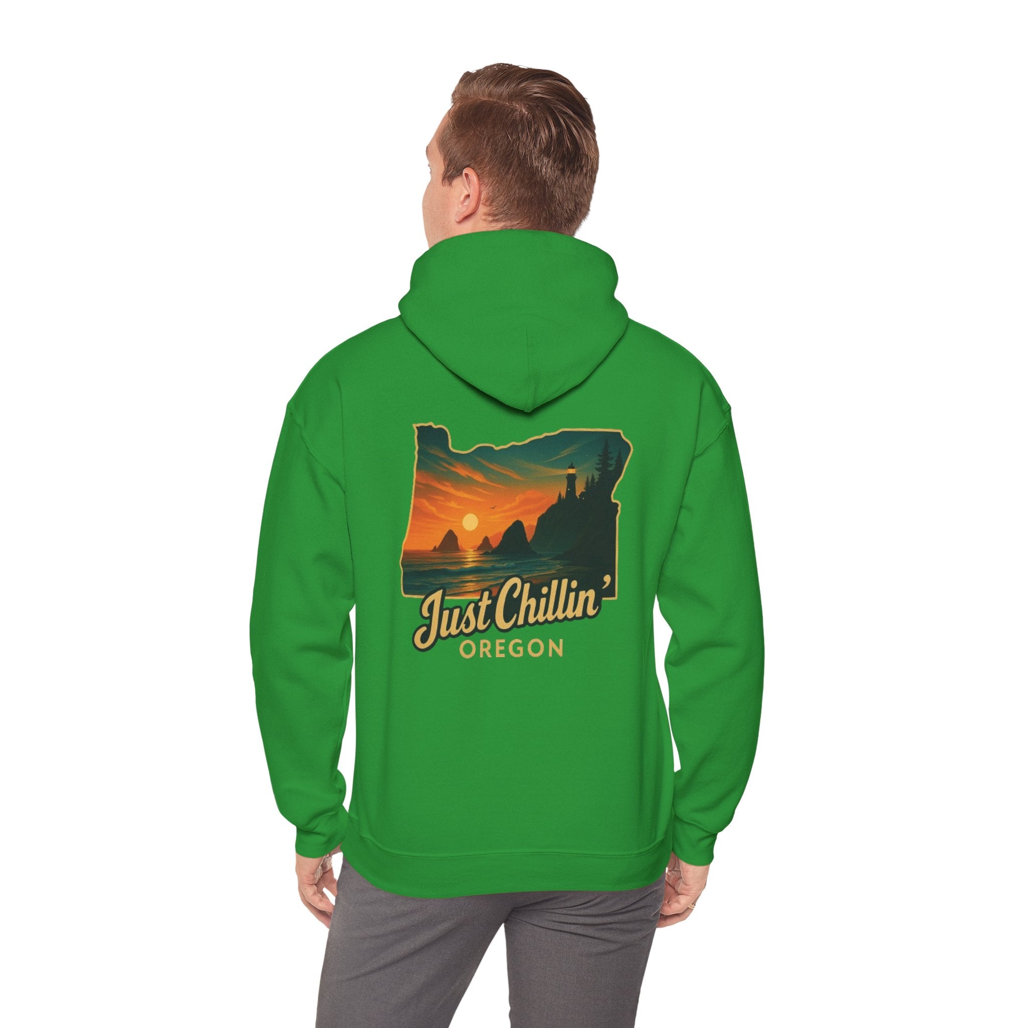 Oregon Sunset Hoodie — "Just Chillin'" Scenic Travel Pullover