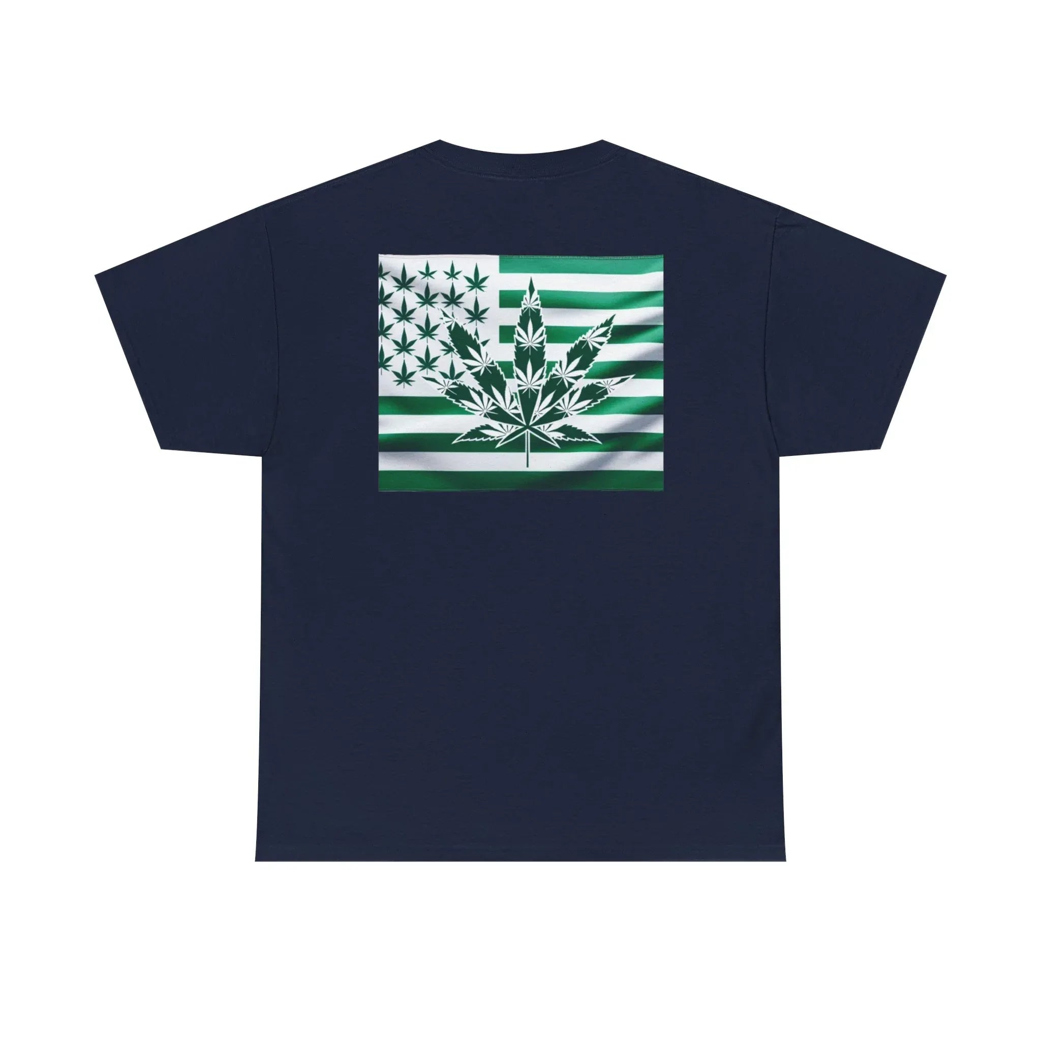 Unisex Heavy Cotton Tee cannabis all-star and flag tee - Just Chilling Inc.