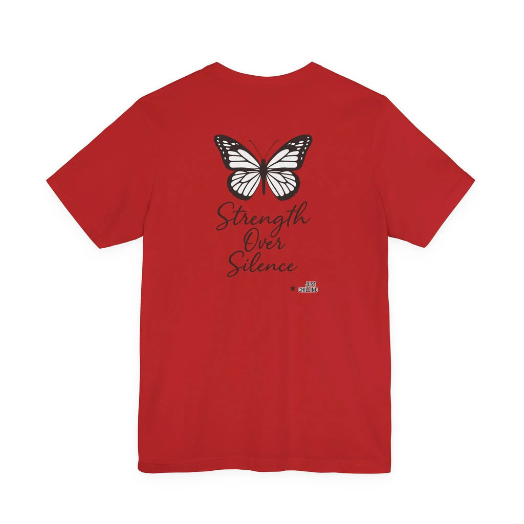 Domestic Violence Awareness Tee - Unisex Cotton Shirt With Soft Ring Spun Cotton - Just Chilling Inc.