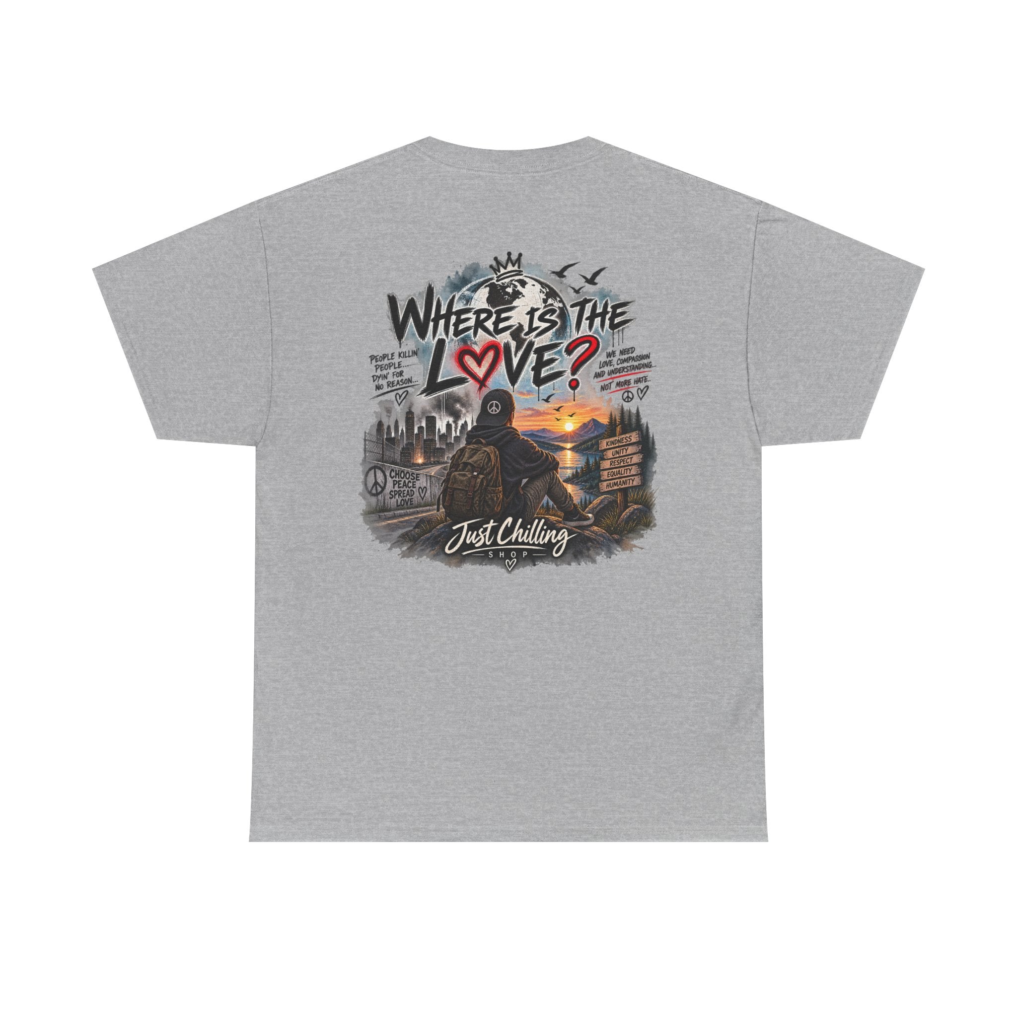 Where’s the Love? Peace & Unity Unisex Graphic Tee