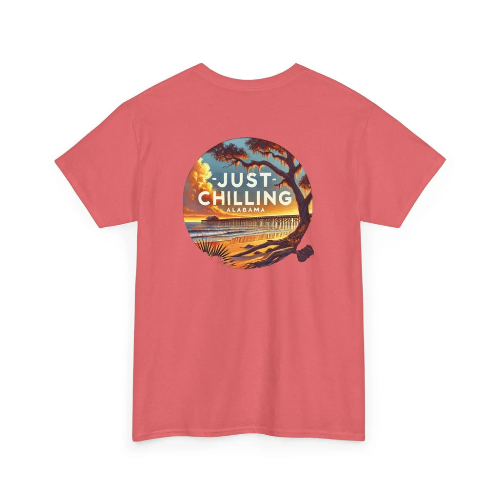 Garment Dyed Tee – Unisex Cotton Shirt With Alabama Outdoors Design - Just Chilling Inc.