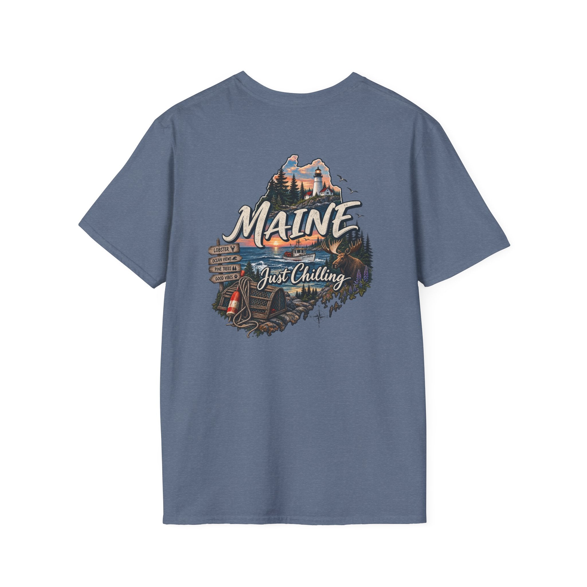 Just Chilling Scenic Tee – Coastal Escape- Maine Edition
