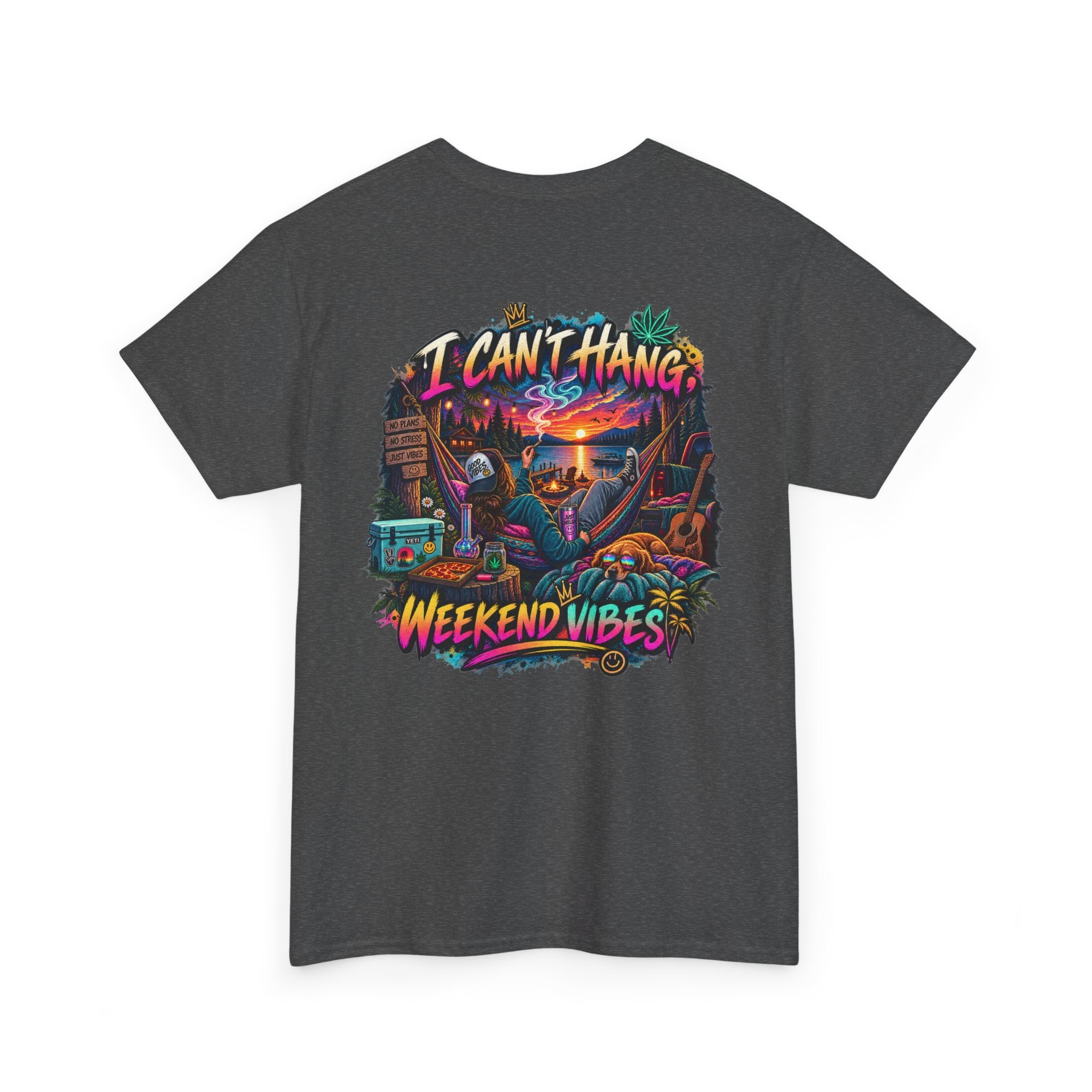 Beach Sunset Tee — "I Can't Hang" Weekend Vibes Graphic T-Shirt