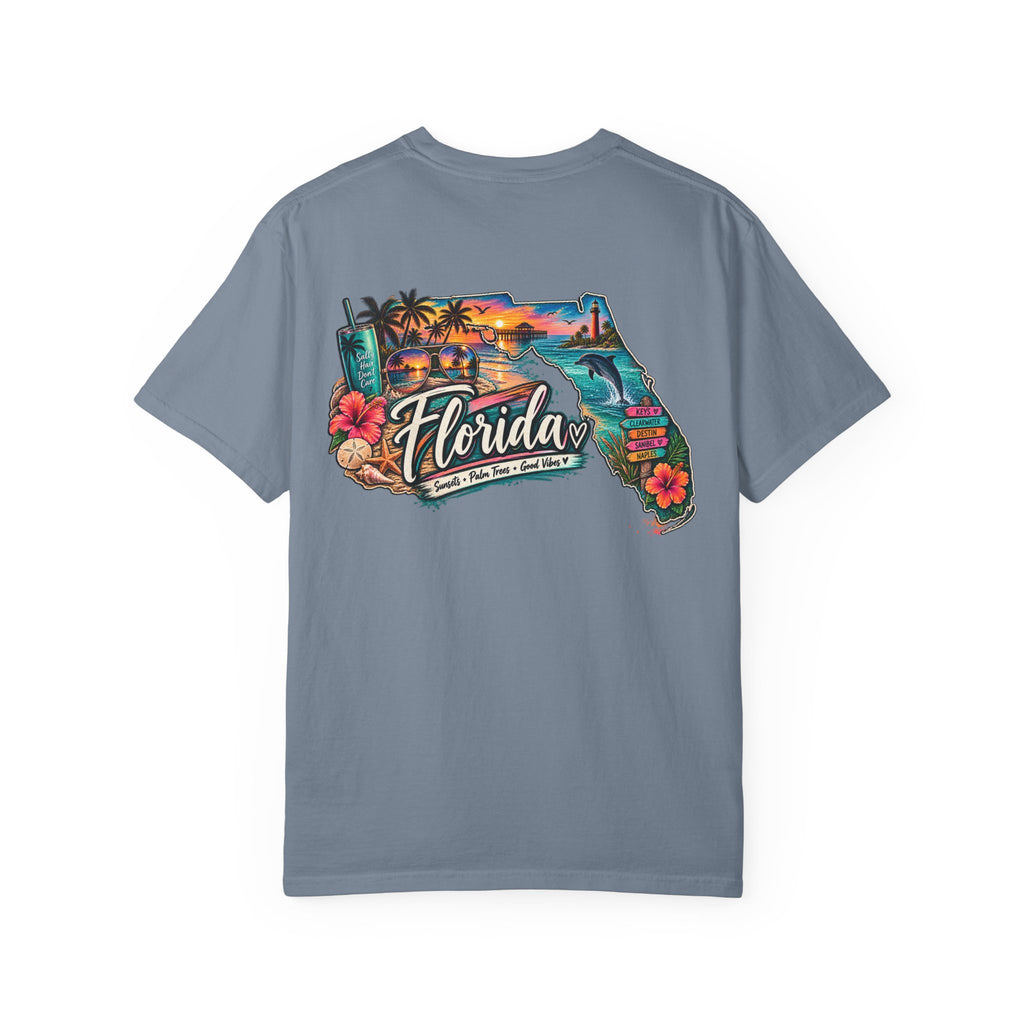 Florida Vintage Map T‑Shirt — Retro Beach State Graphic Tee