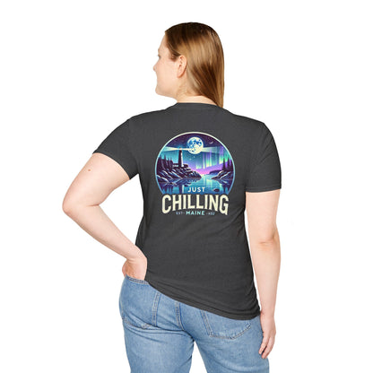 Just Chilling Scenic Tee – Coastal Escape- Maine Edition