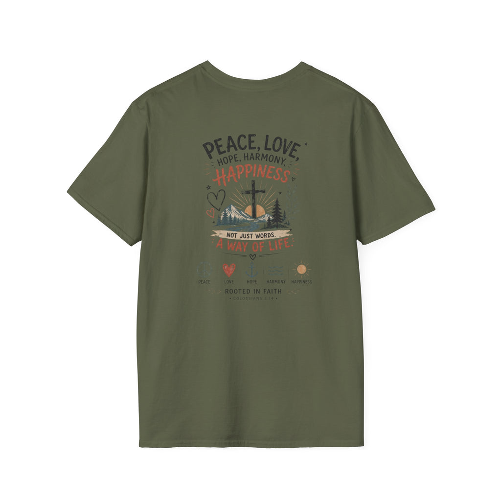 Just Chilling T-Shirt - Peace Love Happiness Tee