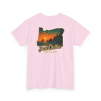 Just Chillin Oregon T-Shirt — Vintage Sunset State Silhouette Tee