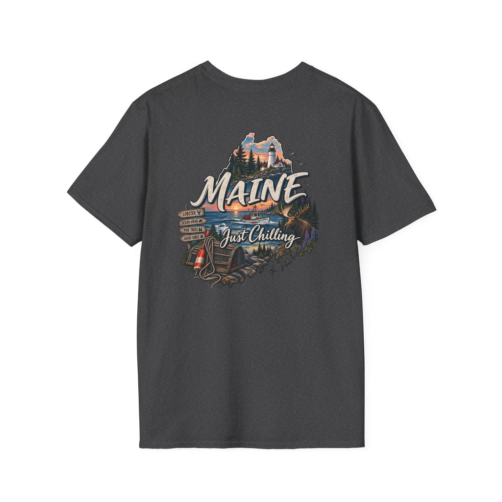 Just Chilling Scenic Tee – Coastal Escape- Maine Edition