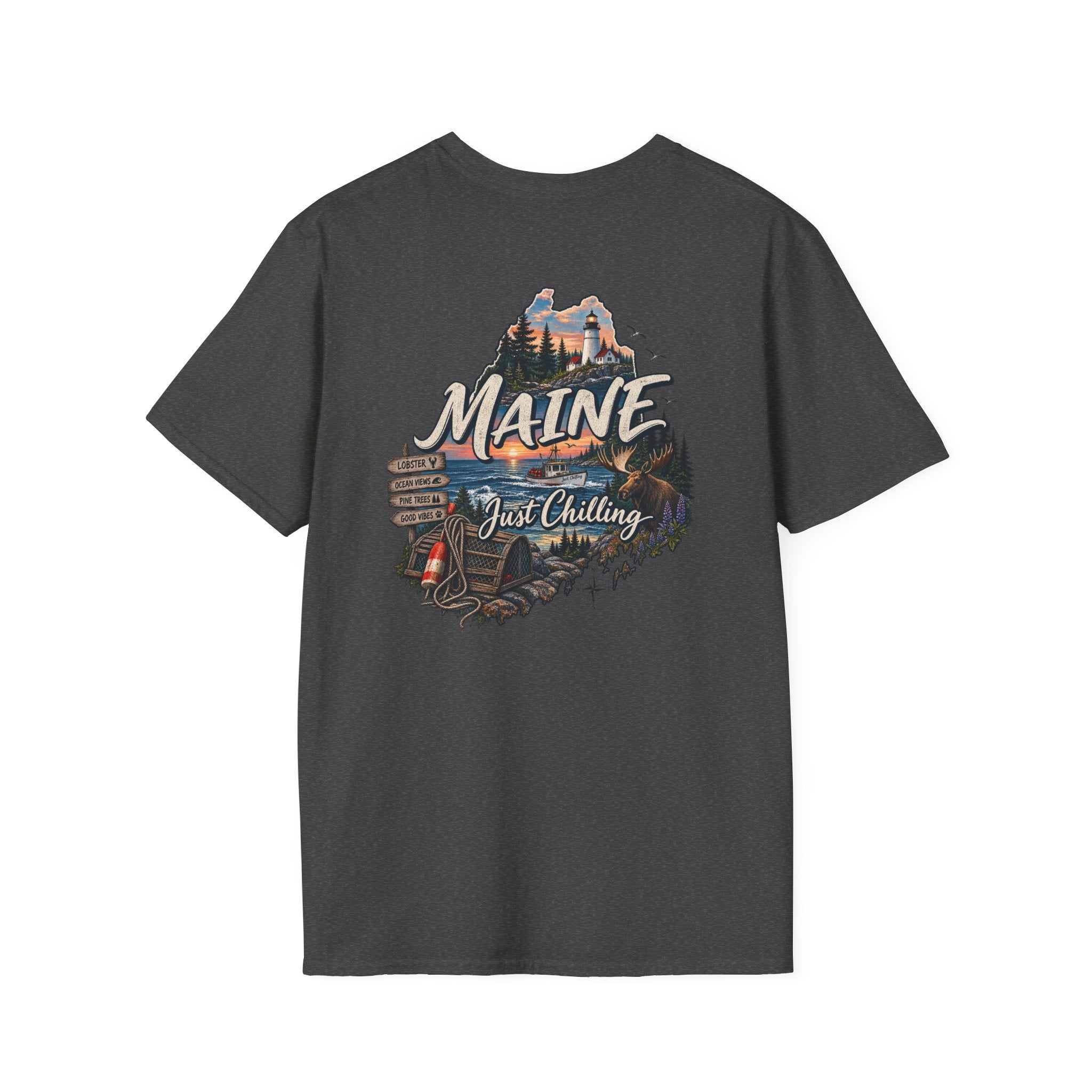 Just Chilling Scenic Tee – Coastal Escape- Maine Edition