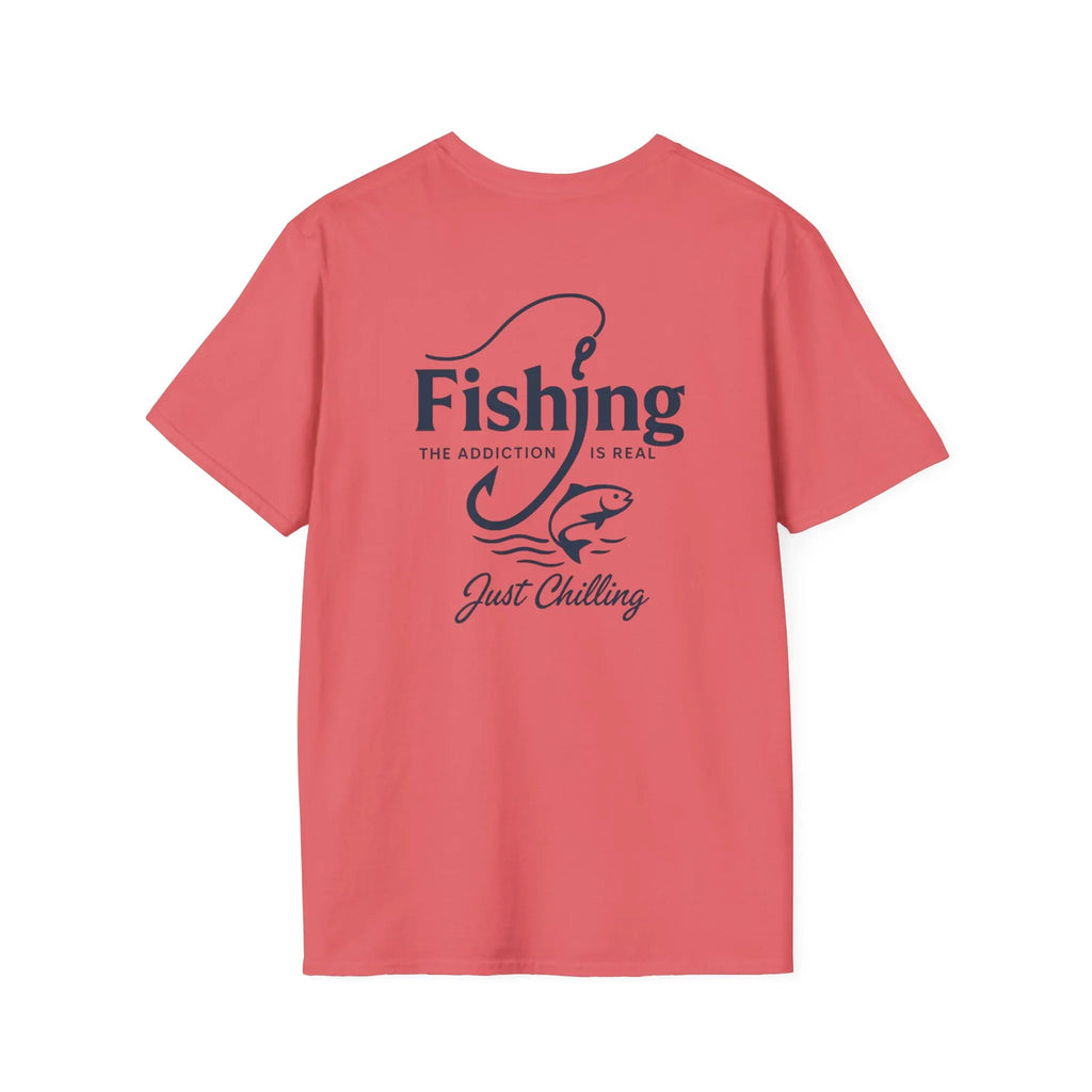 Fishing Addiction Unisex T-Shirt, Casual Wear, Outdoor Shirt, Gift for Fishermen, Summer Tee, Fishing Enthusiast Apparel - Just Chilling Inc.