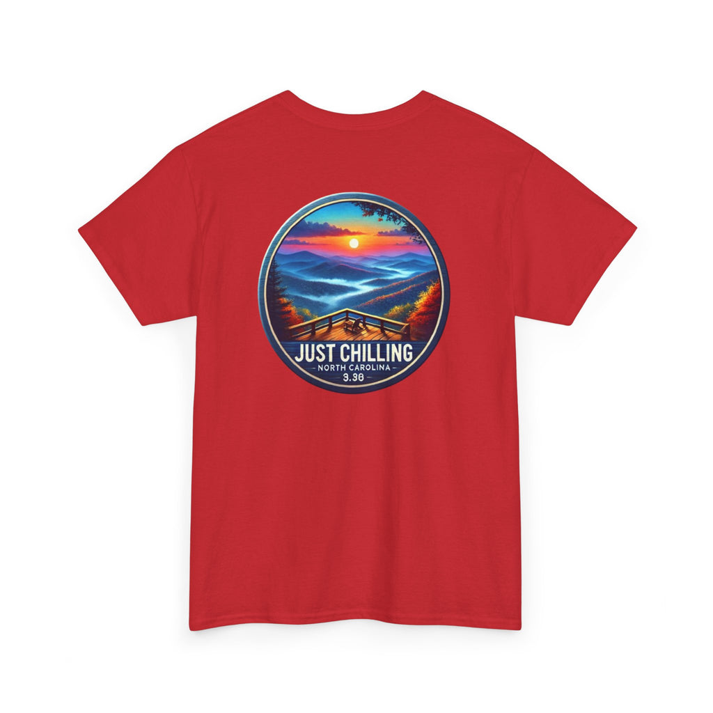 Just Chilling Beach Sunset T-Shirt — Relaxed Vibes Tee North Carolina Vibes