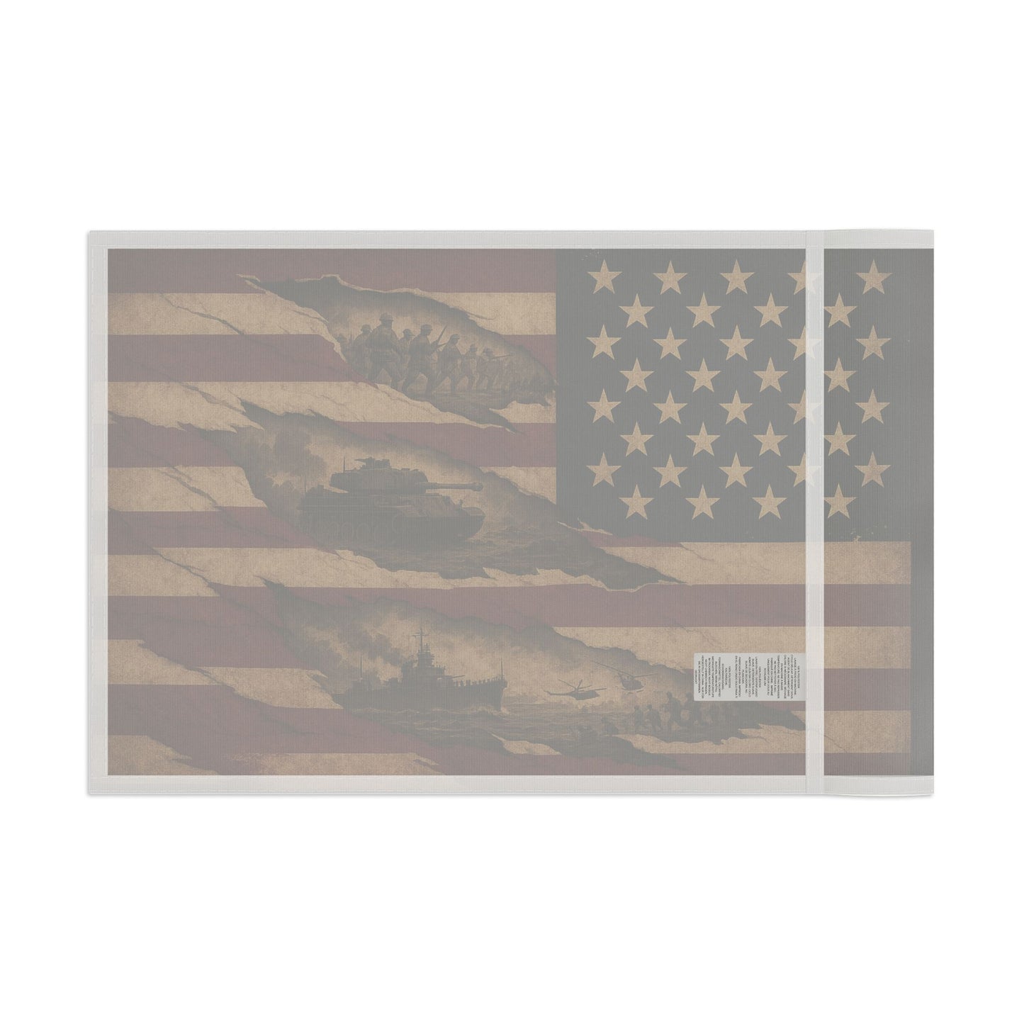 Torn American Flag - Hidden Battles Patriotic Wall Art