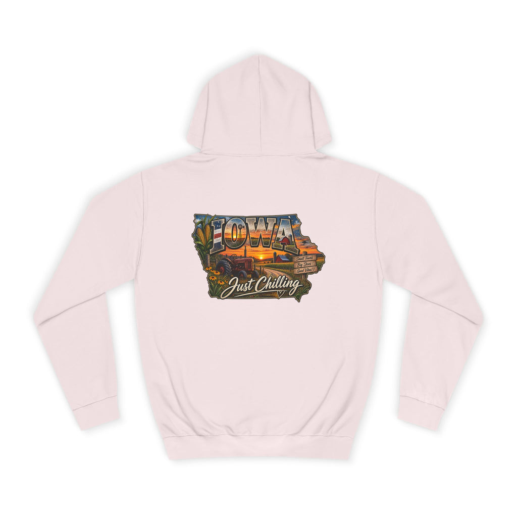 Iowa State Hoodie — 'Iowa Just Chilling' Retro Landscape College Sweatshirt