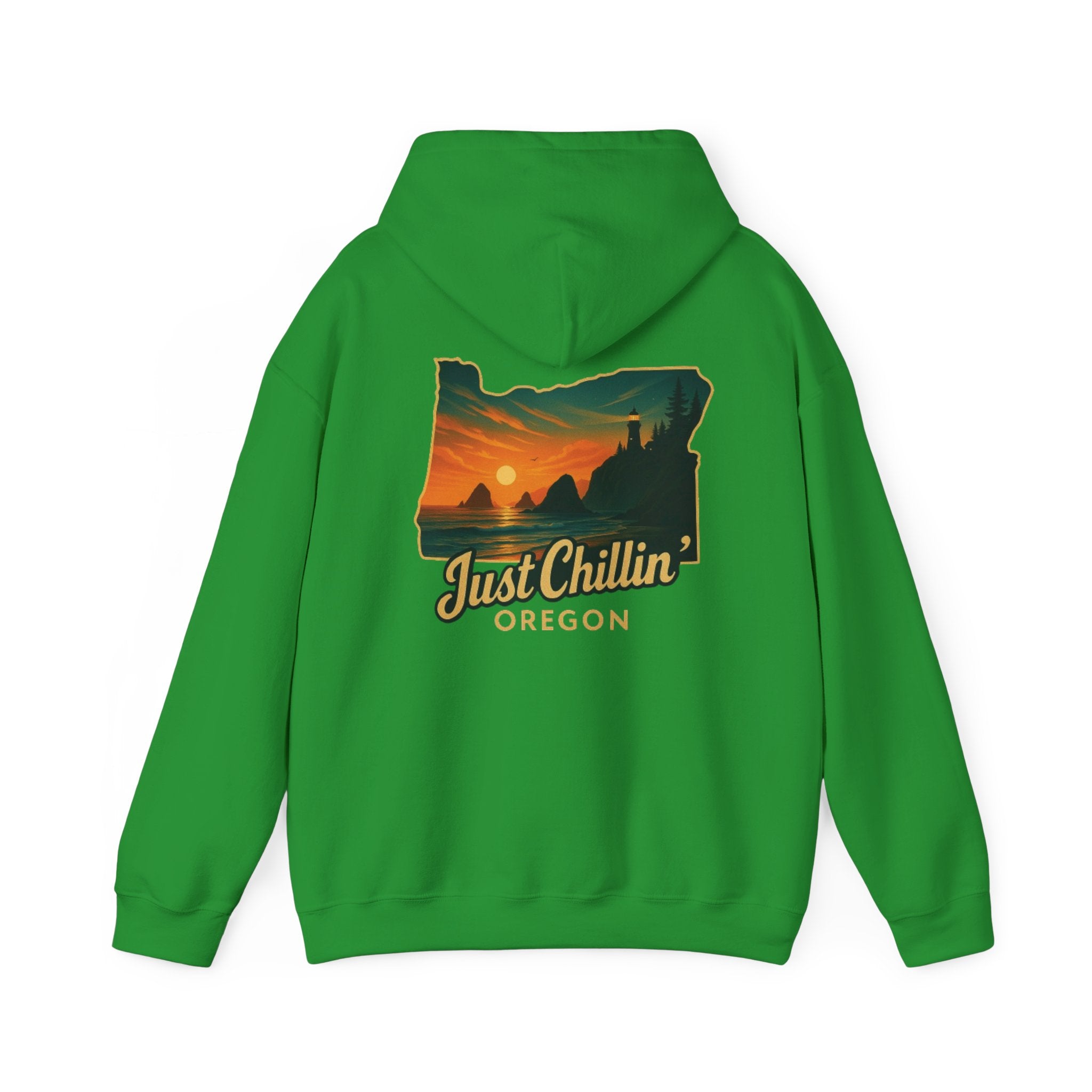 Oregon Sunset Hoodie — "Just Chillin'" Scenic Travel Pullover