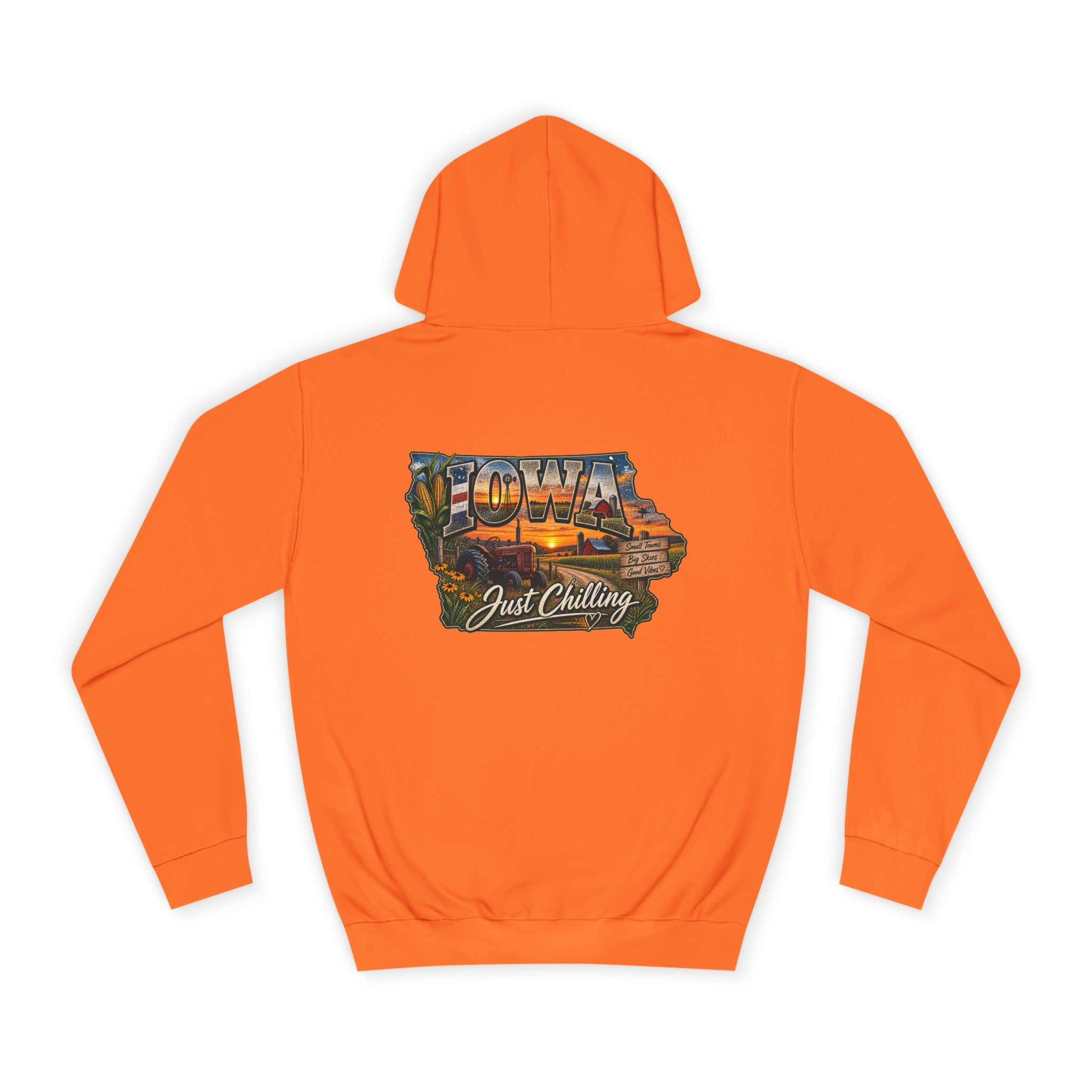 Iowa State Hoodie — 'Iowa Just Chilling' Retro Landscape College Sweatshirt