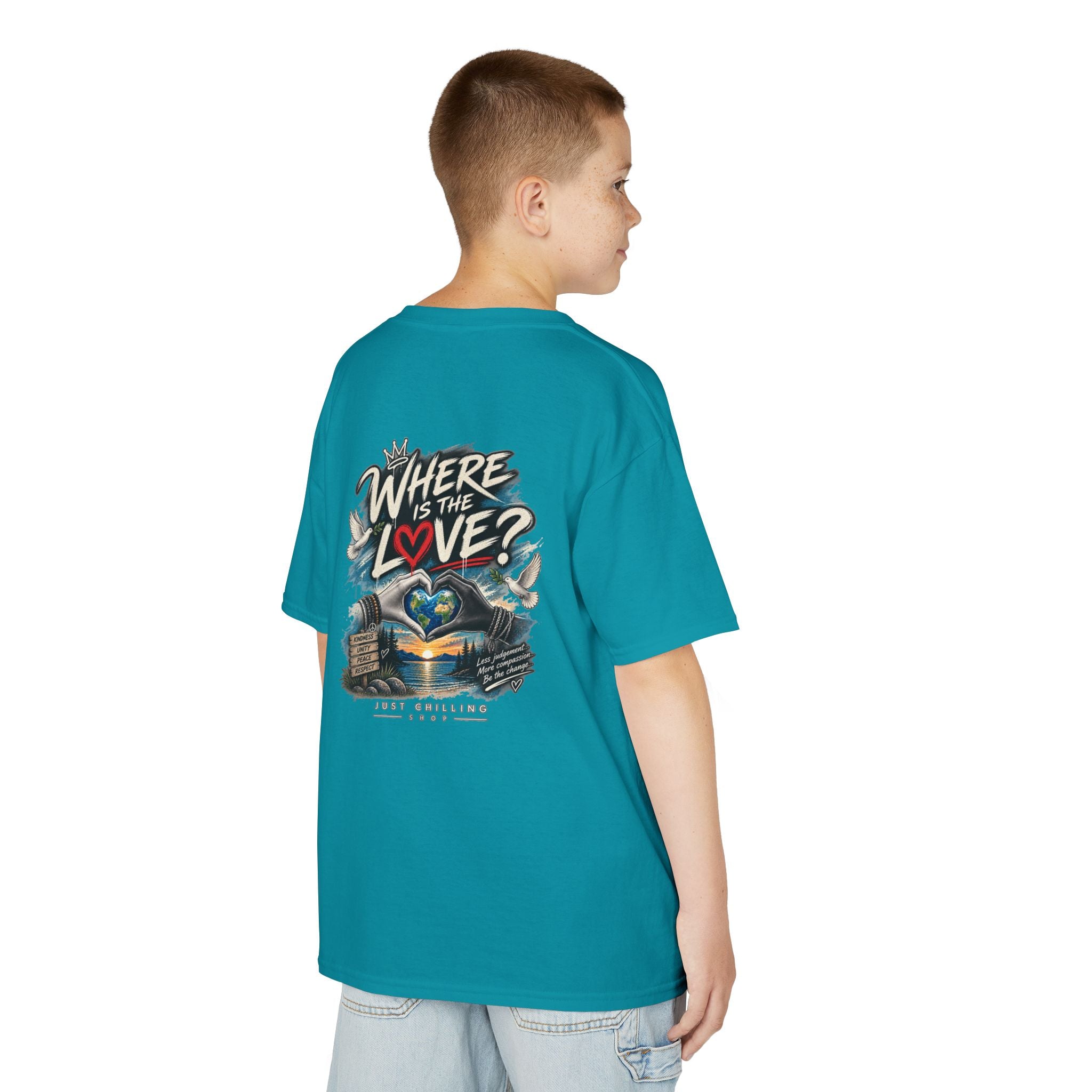 Where’s the Love? Kids Unisex Graphic Tee | Just Chilling Shop