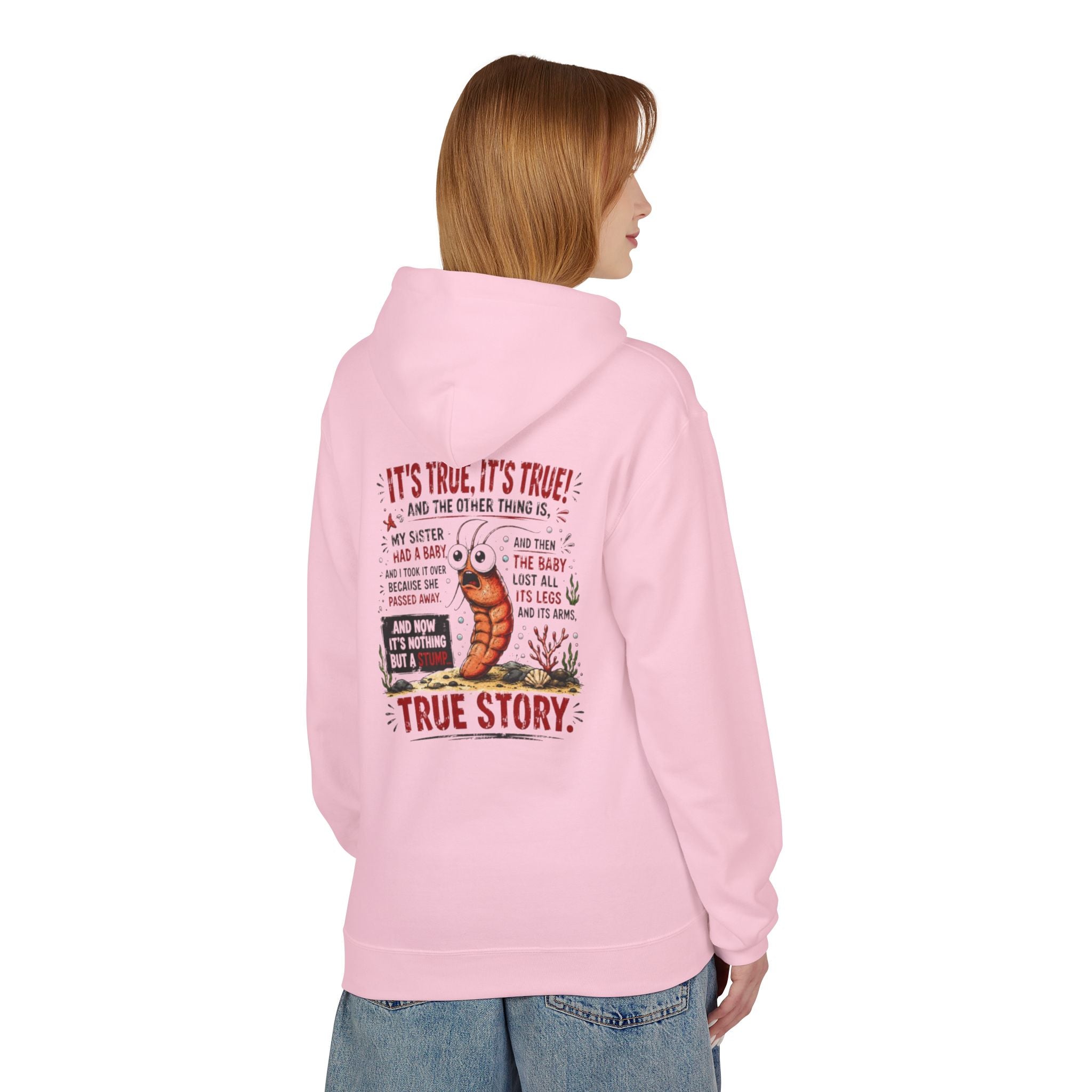 'True Story' Funny  Sharktale's Shrimp Graphic Pullover