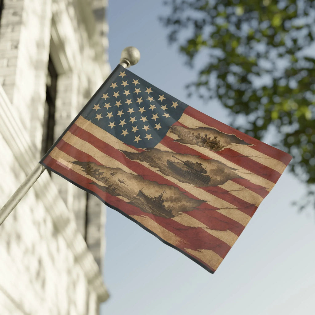 Torn American Flag - Hidden Battles Patriotic Wall Art - Just Chilling Inc.