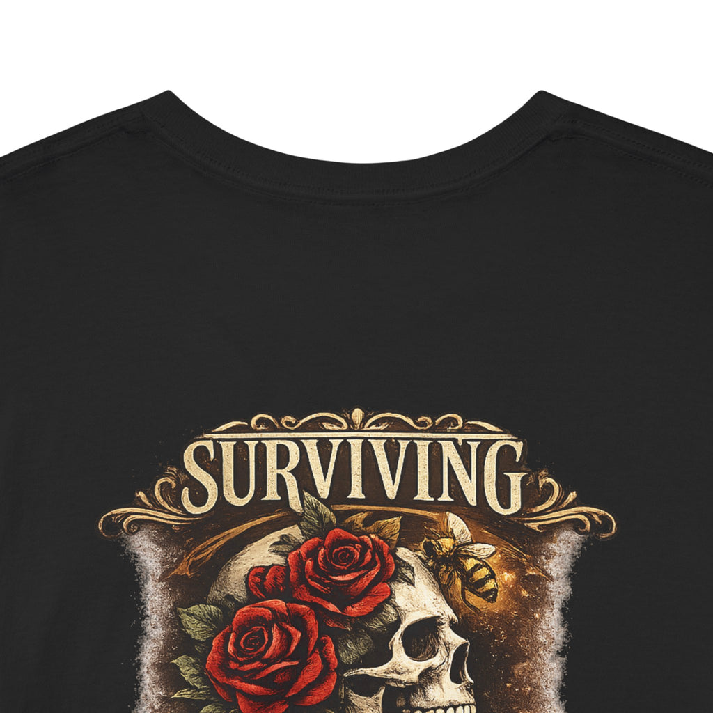 Just Chilling Out, Surviving Out of Spite Tee — Women's Relaxed Vibe Graphic T-Shirt