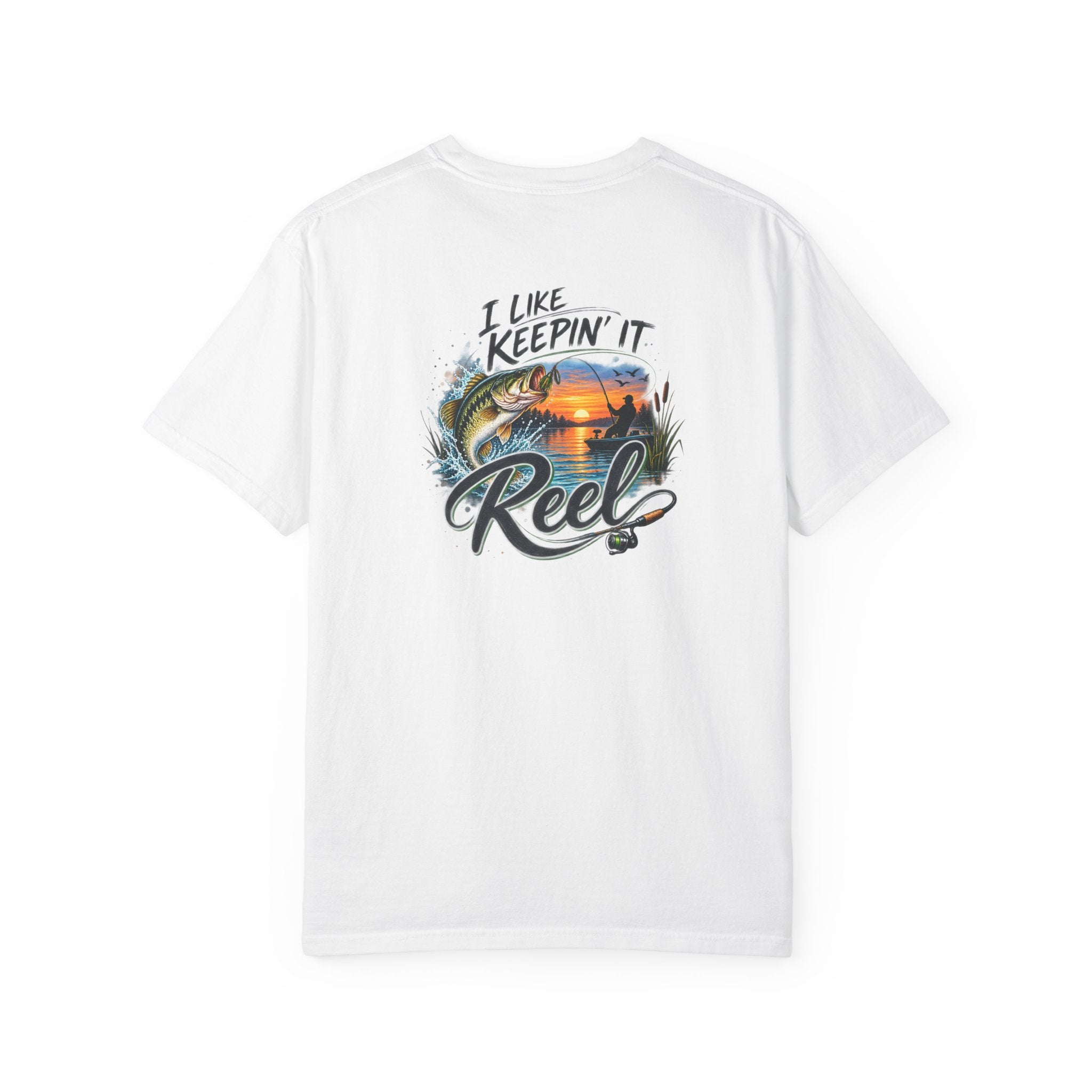 Fishing T-Shirt — "I Like Keepin' It Reel" Sunset Reel Graphic Tee