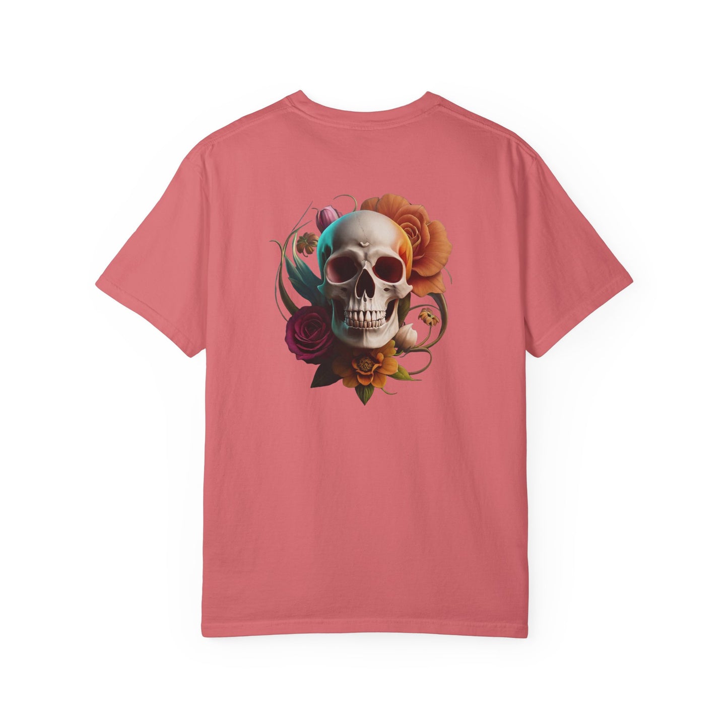 Women's V-Neck Tee – Slim Fit Skull Graphic Cotton T-Shirt | Breathable Casual Top