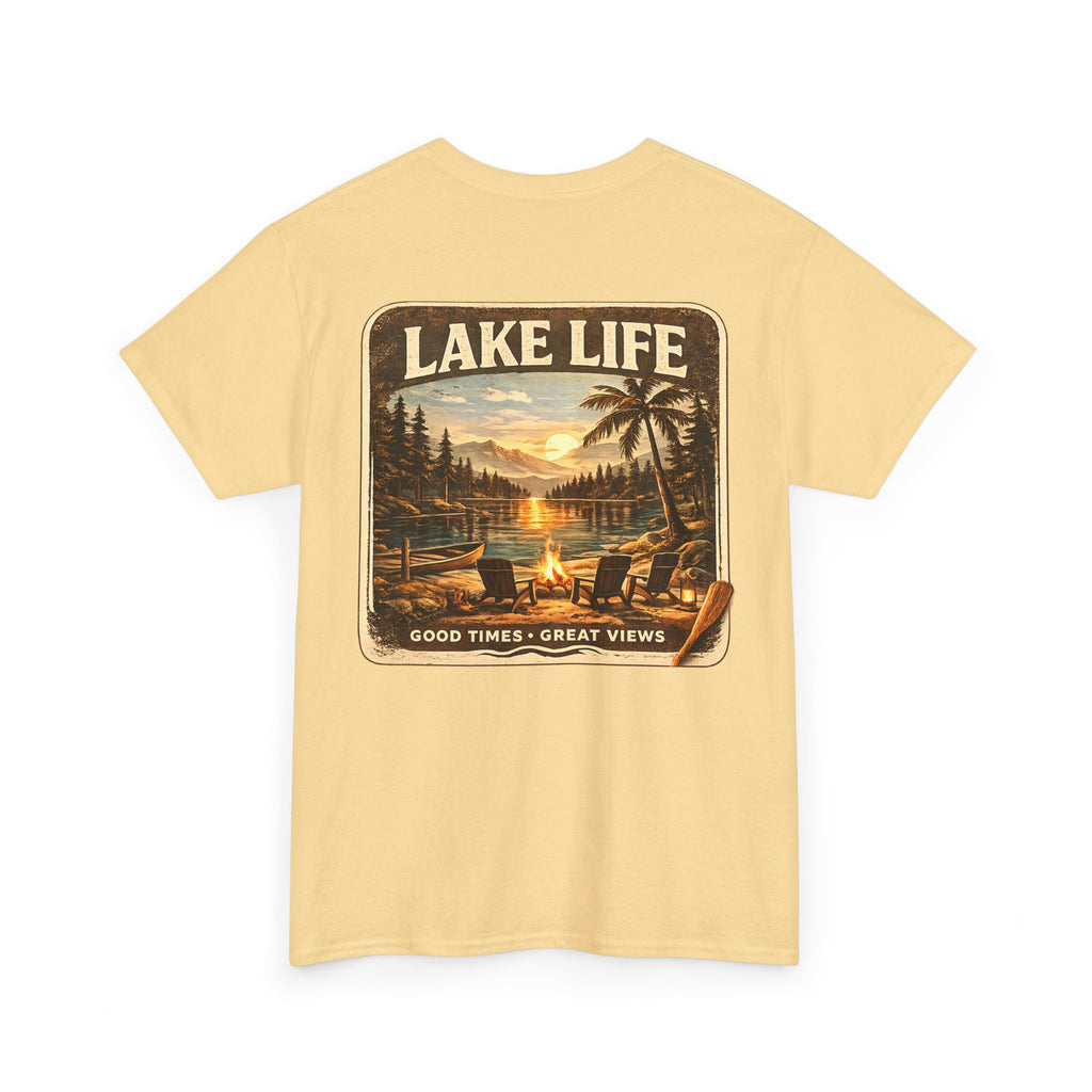 Lake Life T-Shirt — "Just Chilling" Vintage Sunset Tee