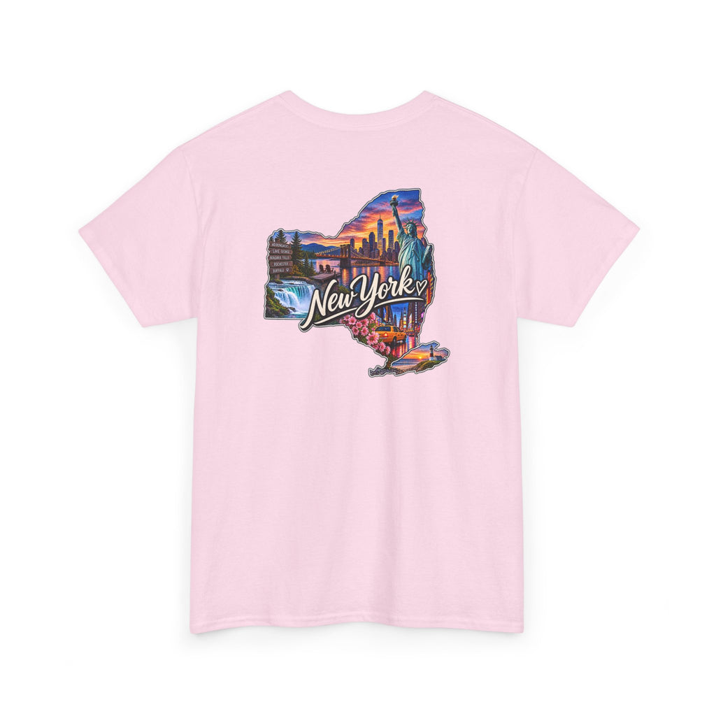 New York State Graphic Tee — Vintage Scenic Map Design