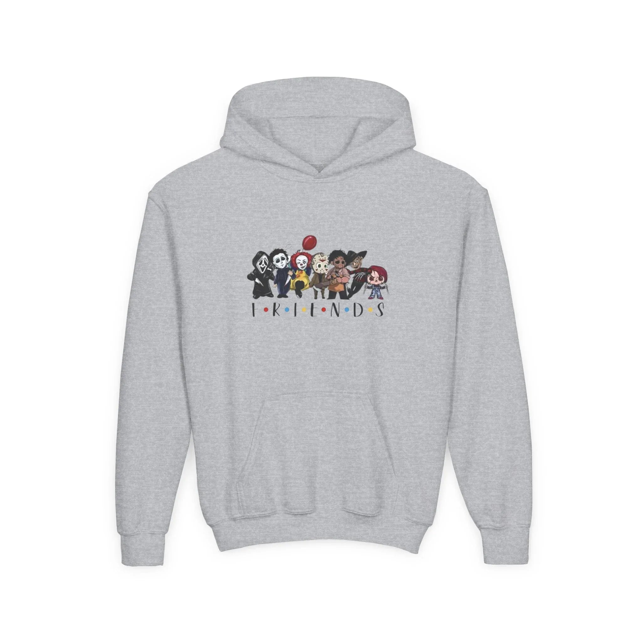 Youth Hooded Sweatshirt - Soft Cotton Polyester Hoodie with Kangaroo Pocket - Just Chilling Inc.