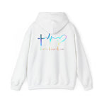 Faith Hope Love Hoodie – Christian Cross Heartbeat Pullover
