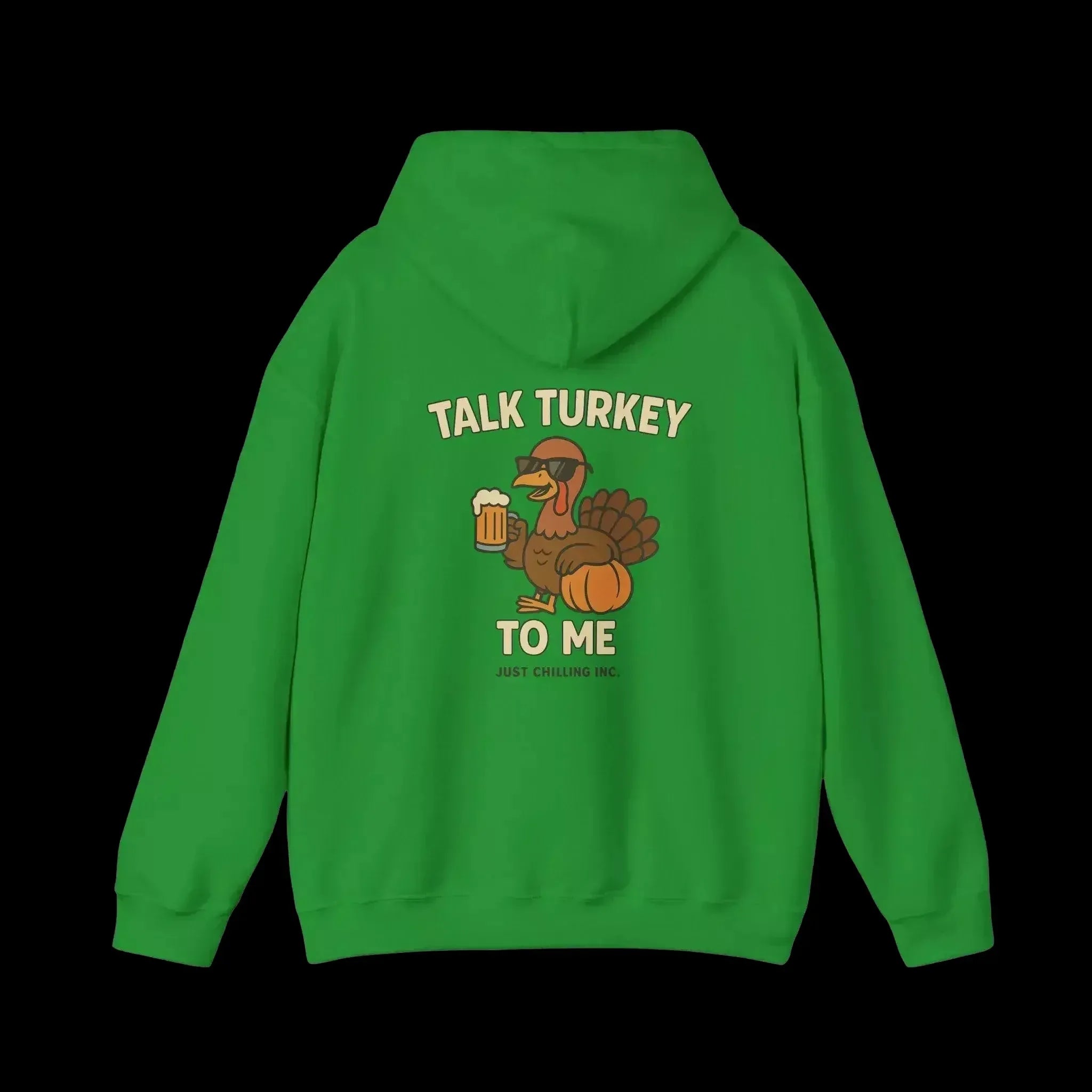 Thanksgiving Hoodie – Cozy Fall Turkey Sweatshirt With Adjustable Hood & Embroidery - Just Chilling Inc.