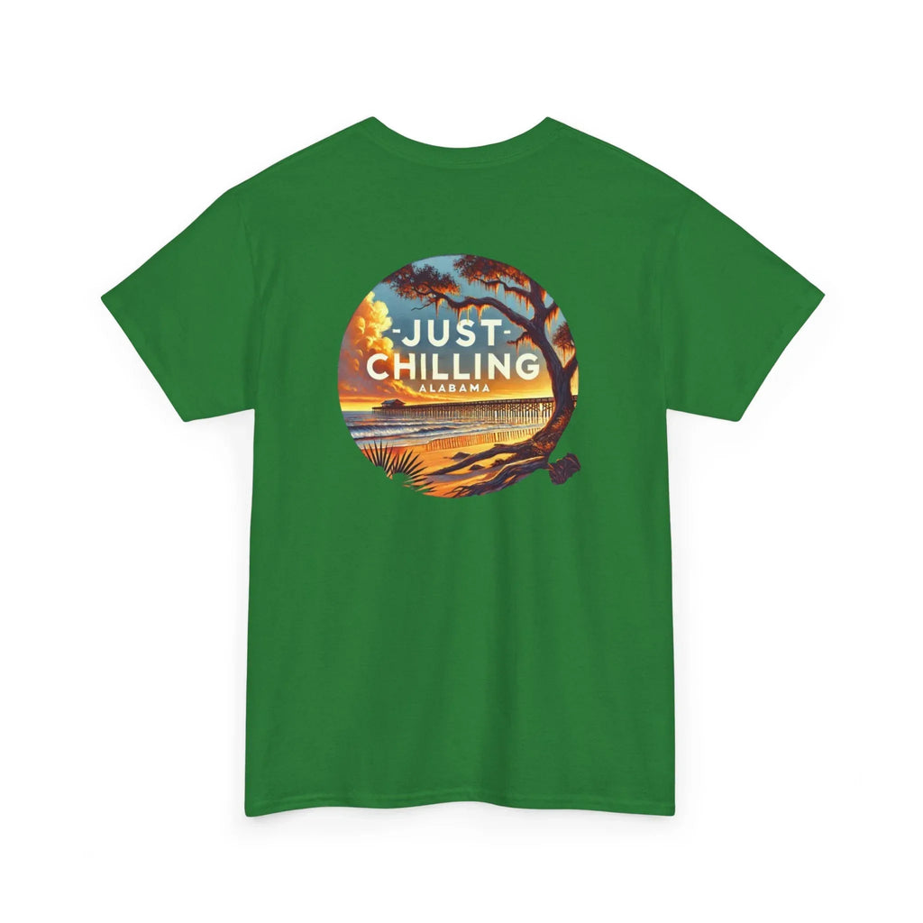 Garment Dyed Tee – Unisex Cotton Shirt With Alabama Outdoors Design - Just Chilling Inc.