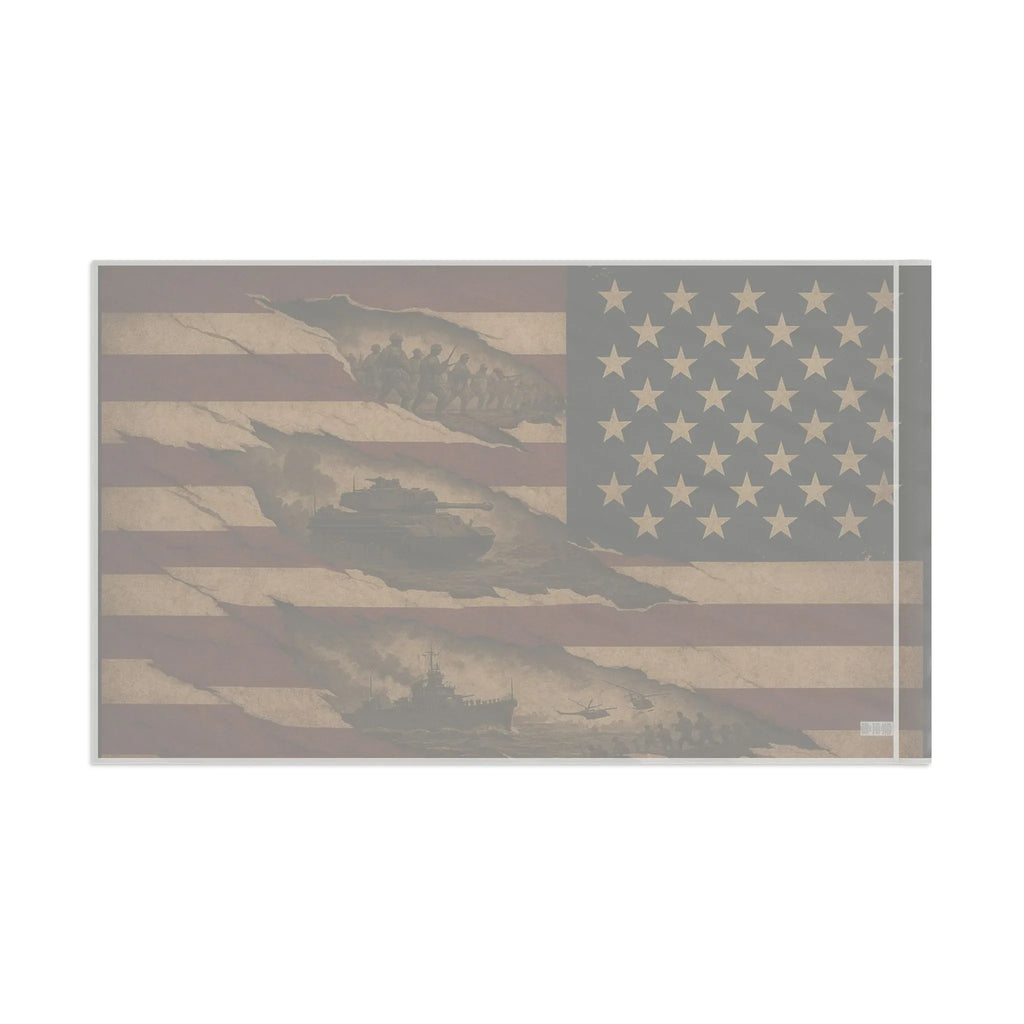 Torn American Flag - Hidden Battles Patriotic Wall Art - Just Chilling Inc.