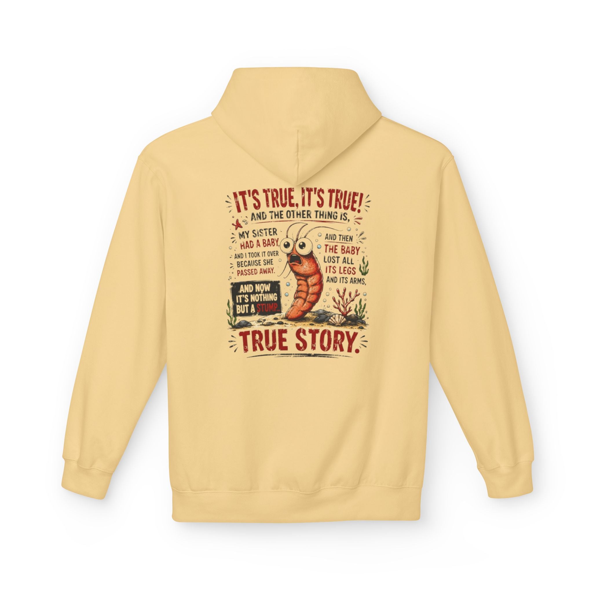 'True Story' Funny  Sharktale's Shrimp Graphic Pullover