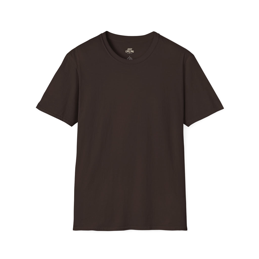 Classic Black Crewneck T-Shirt — Minimal Everyday Tee (Just Chilling)