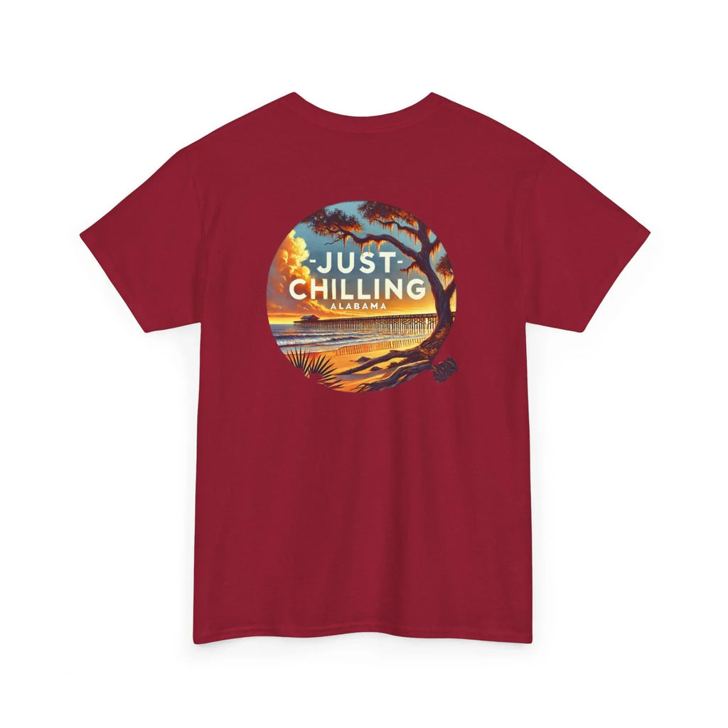 Garment Dyed Tee – Unisex Cotton Shirt With Alabama Outdoors Design - Just Chilling Inc.
