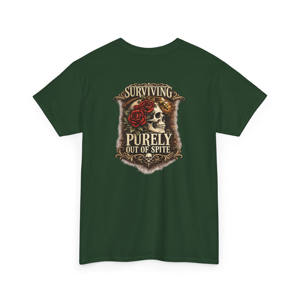 Just Chilling Out, Surviving Out of Spite Tee — Women's Relaxed Vibe Graphic T-Shirt