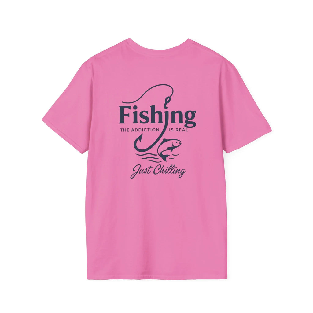 Fishing Addiction Unisex T-Shirt, Casual Wear, Outdoor Shirt, Gift for Fishermen, Summer Tee, Fishing Enthusiast Apparel - Just Chilling Inc.