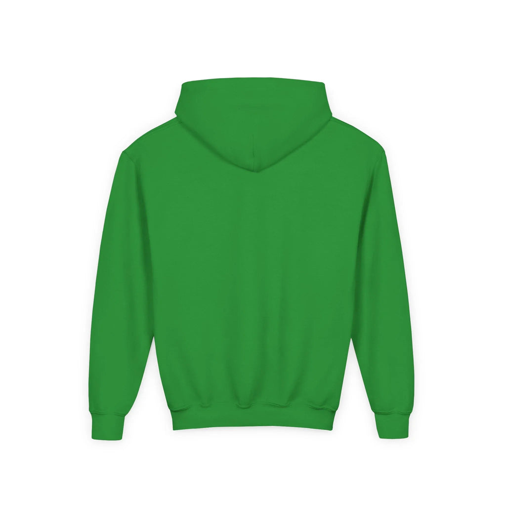 Youth Hooded Sweatshirt - Soft Cotton Polyester Hoodie with Kangaroo Pocket - Just Chilling Inc.