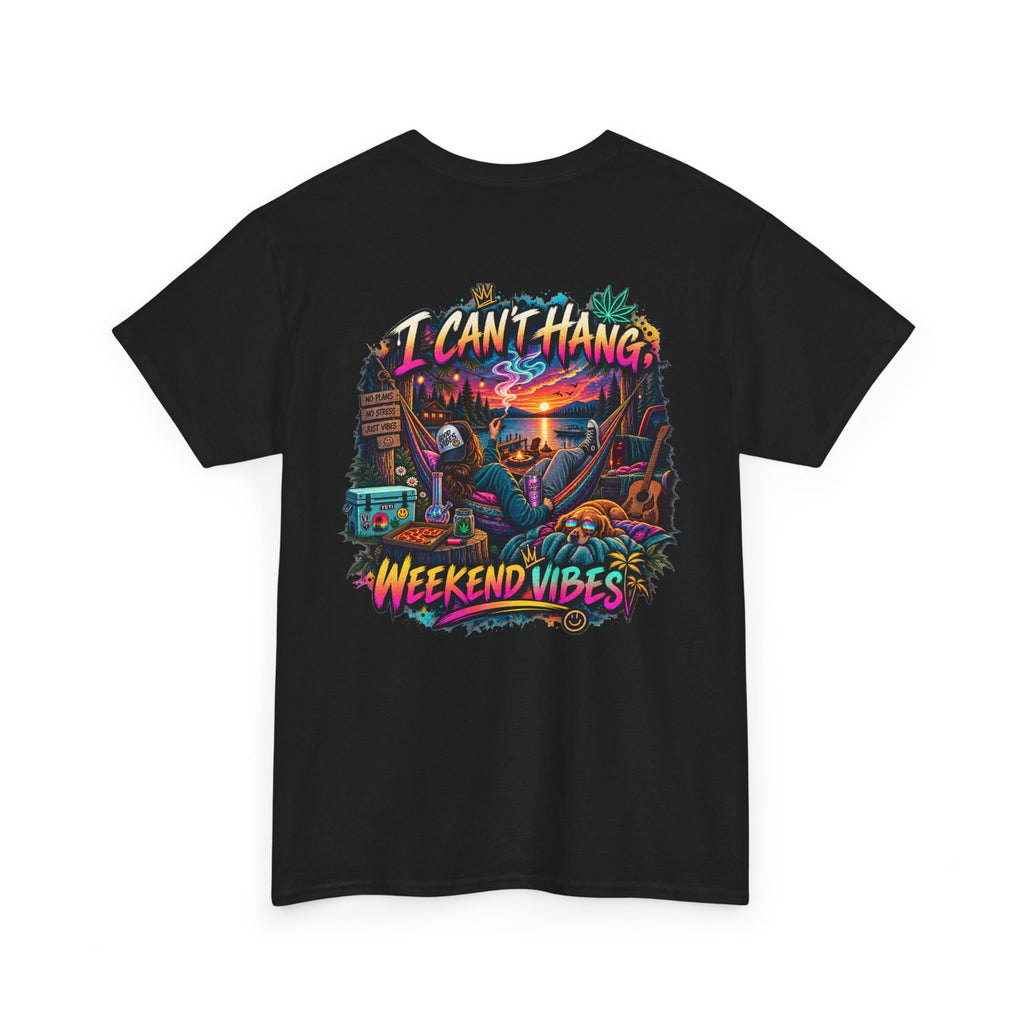 Beach Sunset Tee — "I Can't Hang" Weekend Vibes Graphic T-Shirt