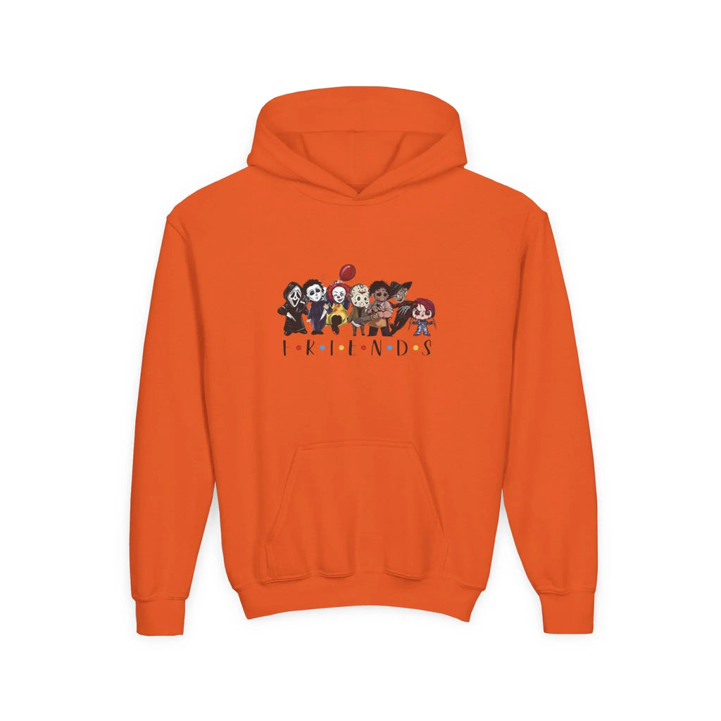 Youth Hooded Sweatshirt - Soft Cotton Polyester Hoodie with Kangaroo Pocket - Just Chilling Inc.